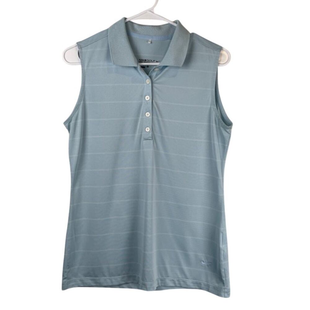 Nike Golf PGA Dri-Fit, sleeveless light blue women's top.
